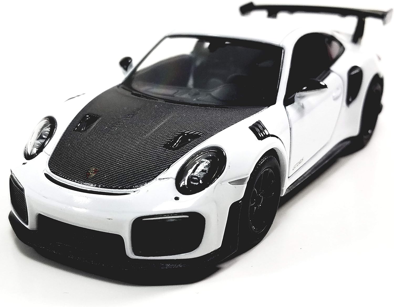 1:36 Die-Cast Rear-Engine Sports Car Model, 5-Inch Pull-Back, White
