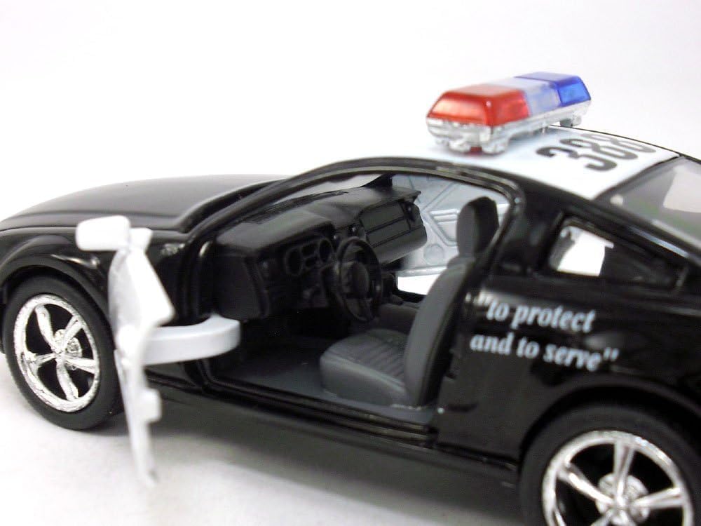 1:38 Die-Cast Police Muscle Car Model, 5-Inch Pull-Back