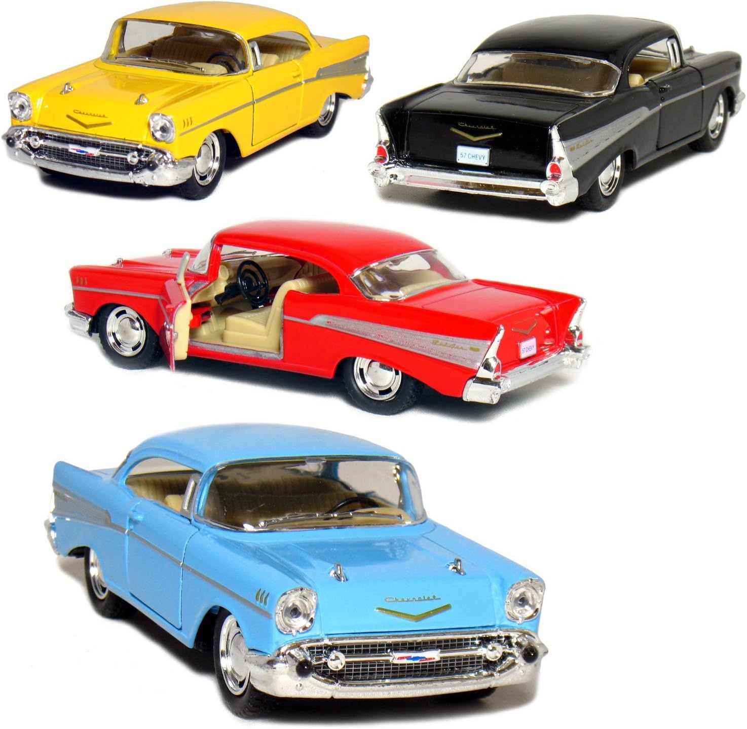 1:40 Die-Cast Classic Coupe Model Car, Set of 4