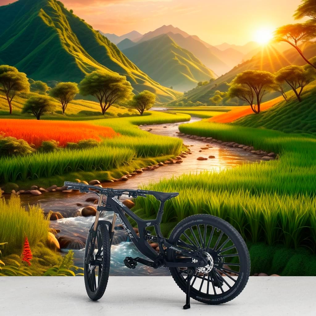 1:8 Scale Die-Cast Mountain Bike Desk Model, Black