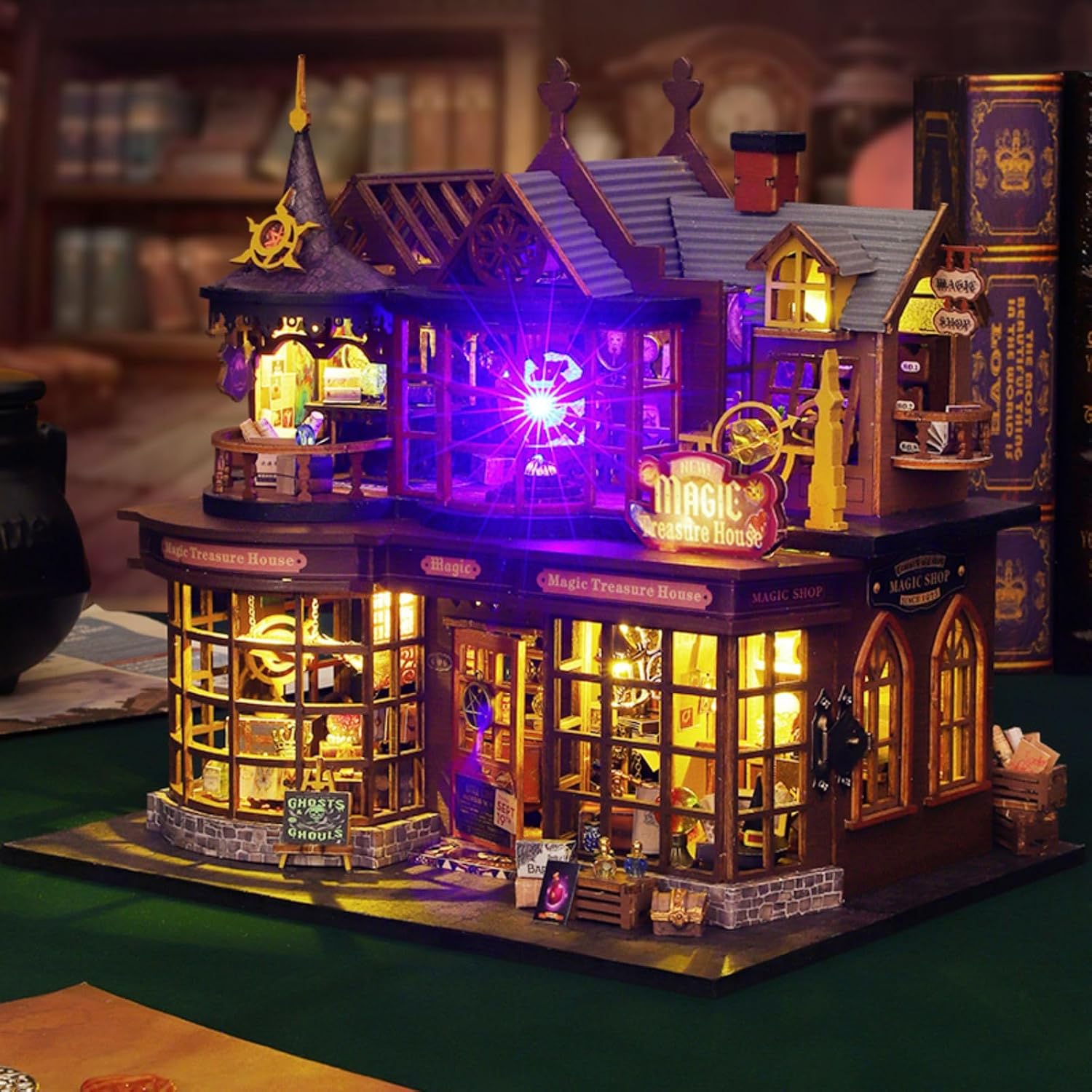 DIY Miniature House Kit with LED and Opening Door
