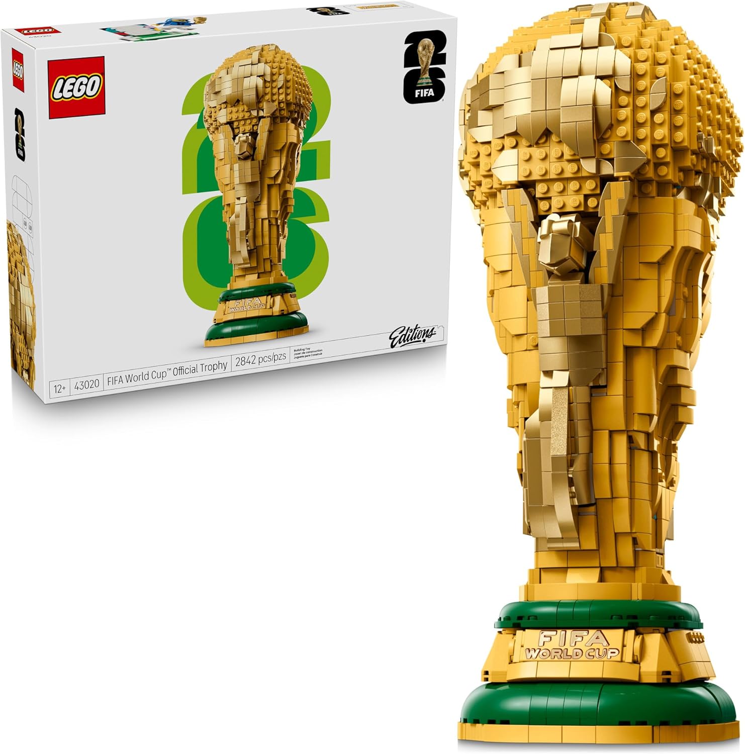 Football Trophy Display Building Set with Mini Figure